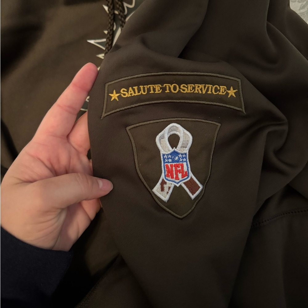 Miami Dolphins hoodie. Olive green and camo. Salute to service edition - Picture 3 of 4